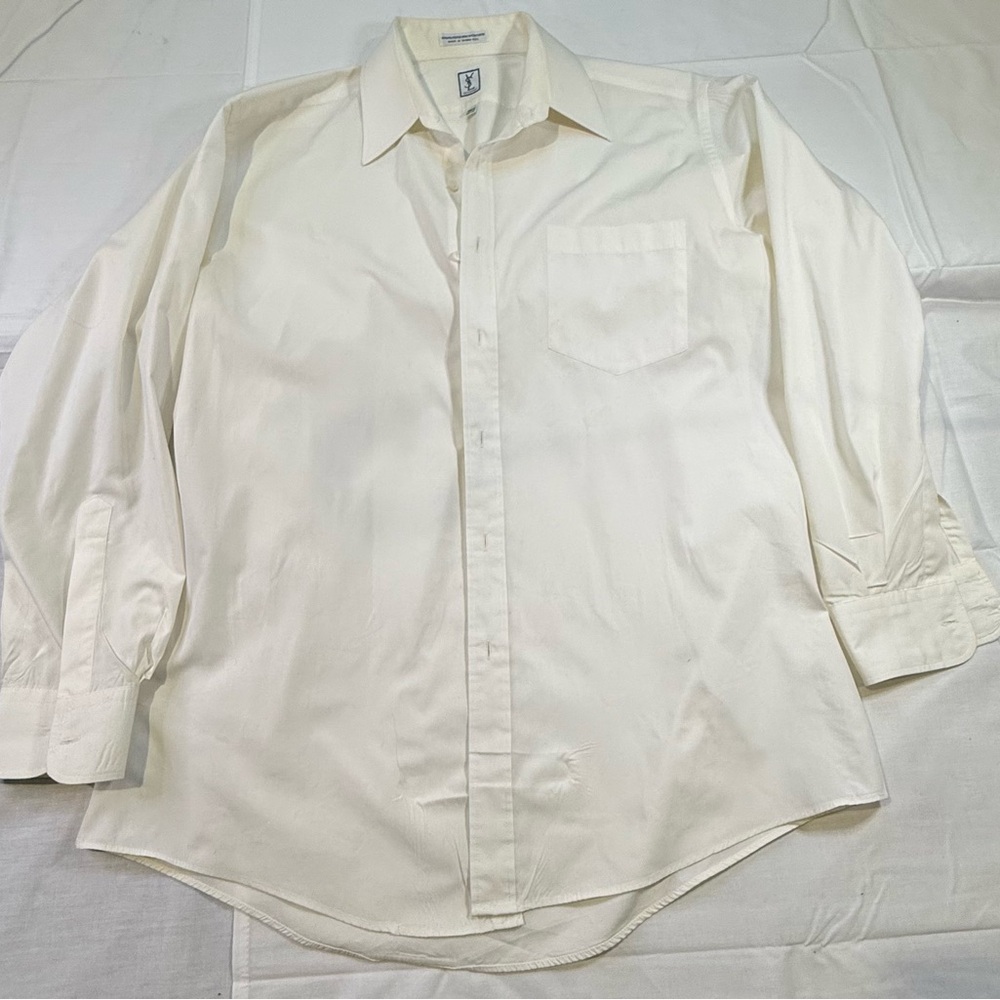 Vintage Yves Saint Laurent Menswear Dress Shirt 16.5